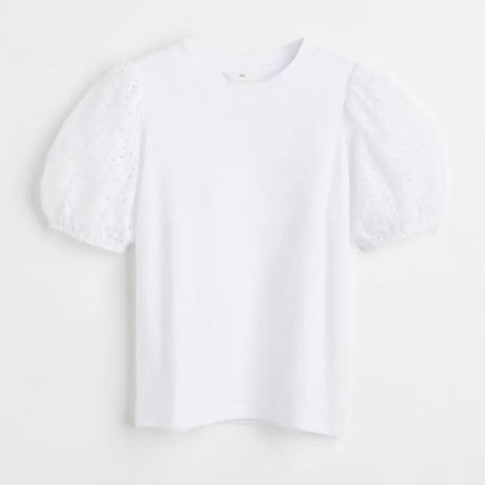 NWT H&M eyelet embroidery shirt